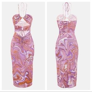 Welooc Hollow out midi dress